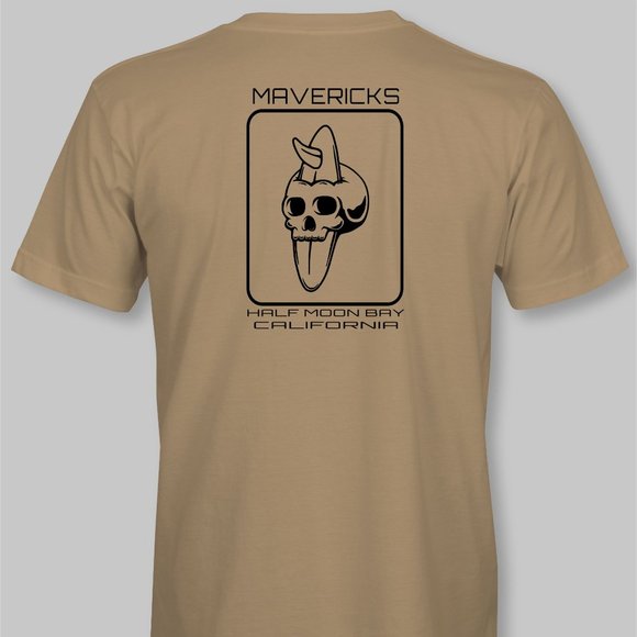 Mavericks Half Moon Bay California T-Shirt surf surfing beach north coast - Picture 4 of 11